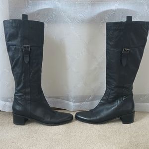 Women's Easy Spirit Black Leather Boots
